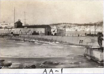 AA-1 at a frozen Submarine Base