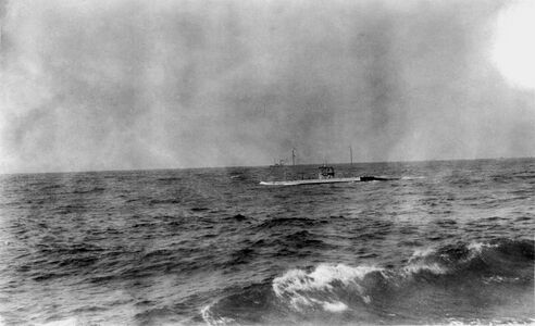 K-class submarines underway for Hawaii, October 1915.
