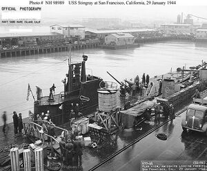 Stingray 1944 at pier.jpg