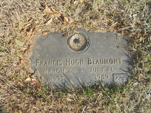 Francis Beaumont's Headstone, Dallas Texas - via Find A Grave