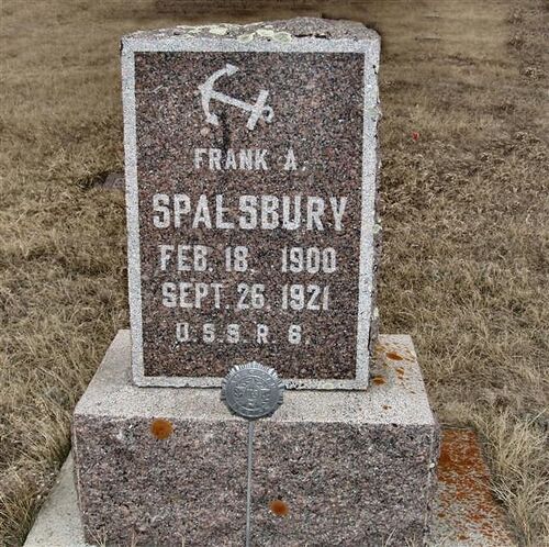 The Grave of Frank A Spalsbury Courtesy of FindAGrave.com